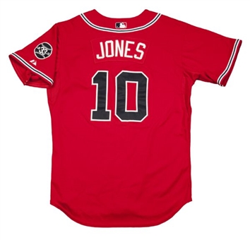 Chipper Jones Game Used 2007 Atlanta Braves Jersey (Braves LOA)